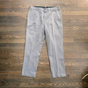 Brooks-brothers Men's Grey and Tan Trousers 34x30